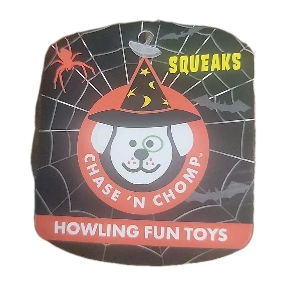 Chase N Chomp Halloween Dog Toy Squeaks Howling Fun Toys Plush NWT